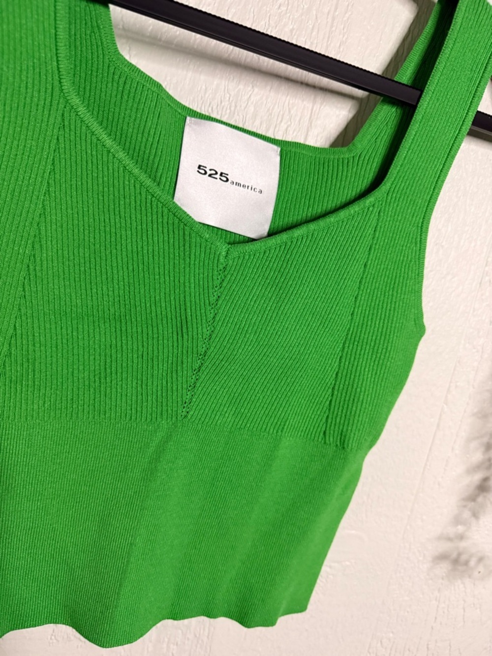 CARRIE Ribbed Tank NWOT green